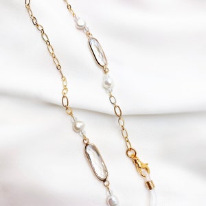 Perlen Suncatcher Brillenkette: Vintage Style Kristall Sonnenbrillenhalter