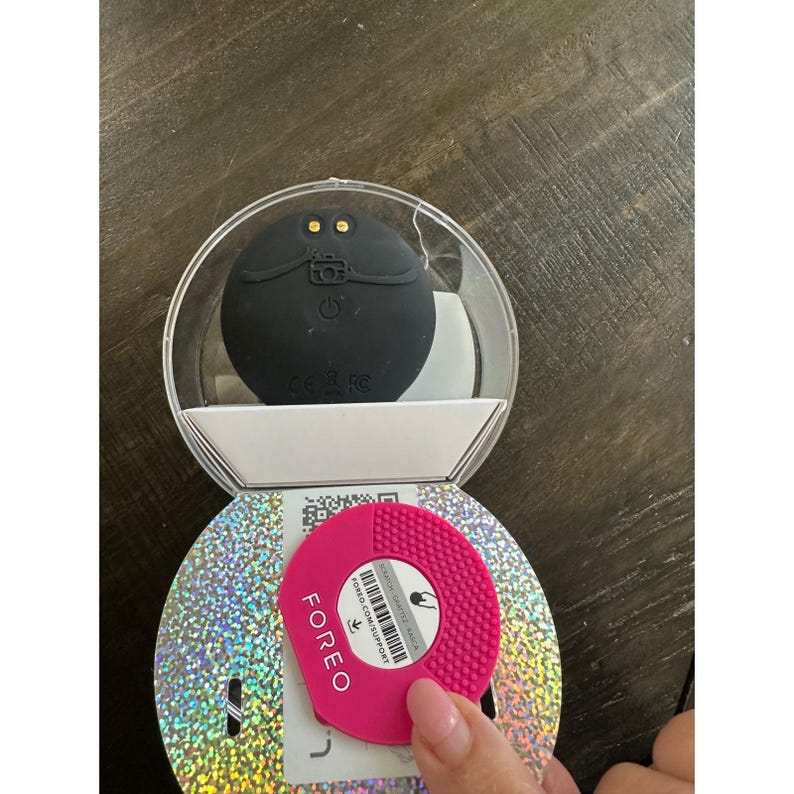 FOREO LUNA fofo Spazzola intelligente per la pulizia del viso Midnight Black Analizzatore della pelle NIP immagine 3