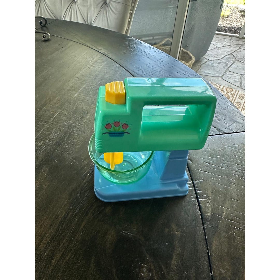 Vintage 1993 Winner Toys Green Toy Stand Mixer With Bowl Kids Play ...