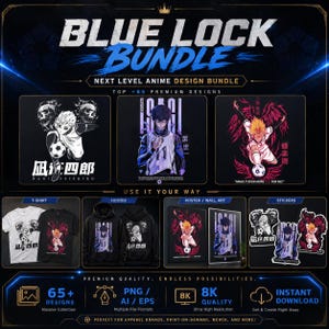 Pro Striker Anime Mega Bundle | 65+ Print-Ready PNG & Vector Files