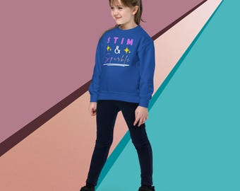 Kids “Stim & Sparkle” Fleece Sweatshirt • Autism Acceptance • Neurodiversity Affirming • Youth Unisex Crewneck