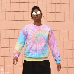 Crew Neck Sweatshirt Tie Dye Etsy