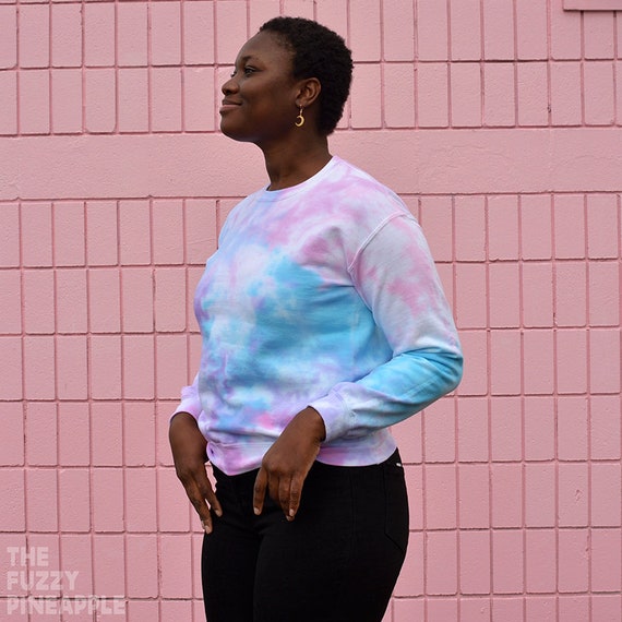 Fuzzy crew shop neck sweatshirt