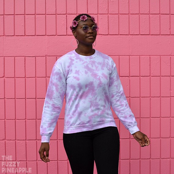 Peony Pink Berry Scrunch Tie Dye Crew Neck Sweatshirt S M L XL 2XL 3XL 4XL 5XL the Fuzzy Pineapple Harajuku Fairy Kawaii Top Plus Size Top Etsy Canada