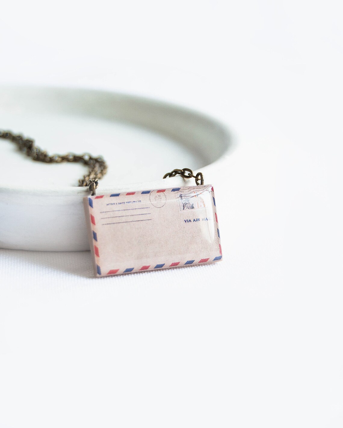 Small envelope necklace unusual jewelry pendant necklace Etsy