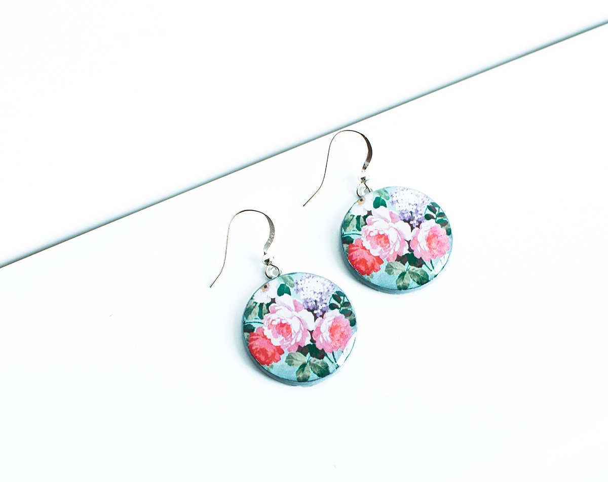 Flowers earrings garden jewelry floral spring earrings Etsy
