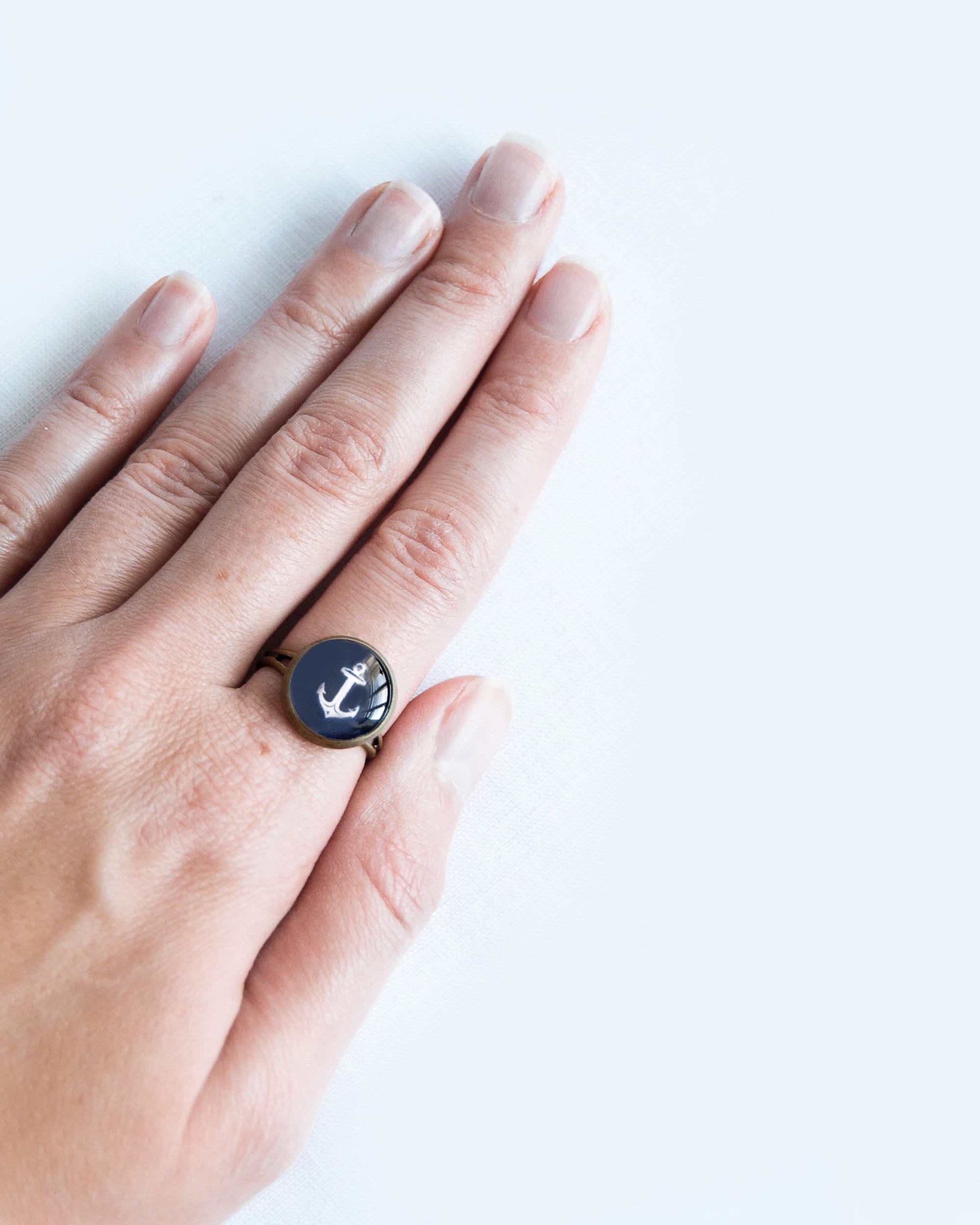 Adjustable anchor ring nautical jewelry Etsy