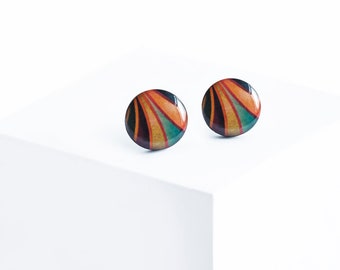 Bohemian stud earrings, abstract jewellry, boho earrings studs, statement studs