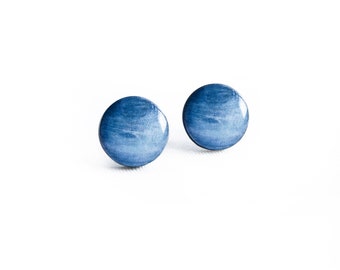 Neptune stud earrings - Space earrings studs, cosmic jewelry, planets, galaxy post earrings