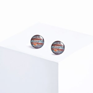 Jupiter earrings studs astronomy jewelry space stud earrings image 4