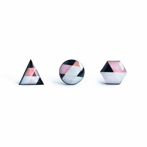 Geometric stud earrings, Jewelry geometric, triangle studs stylish earrings hexagon