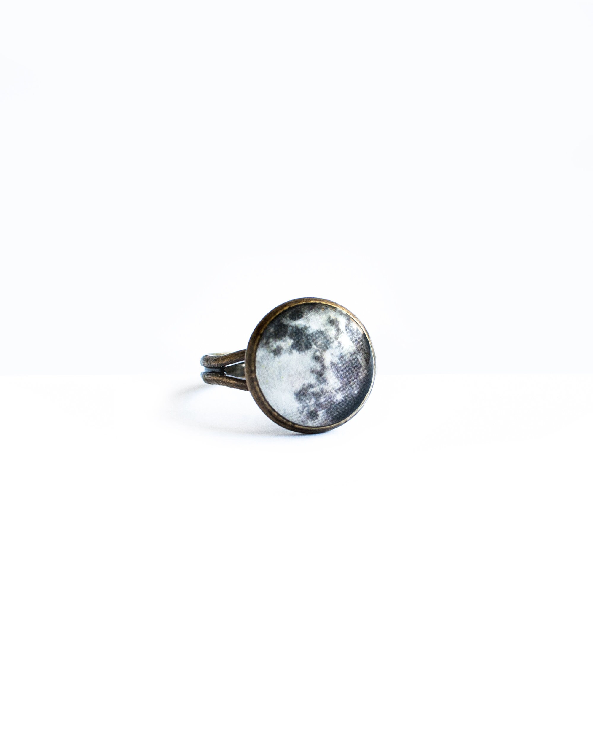 Full Moon Ring Astronomy Jewelry Space Ring Lunar Jewelry Etsy