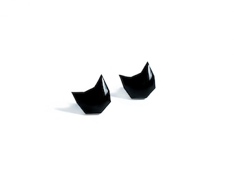 Black cat earrings studs Animal jewelry Cat lover gift Surgical steel cat stud earrings Cat jewelry