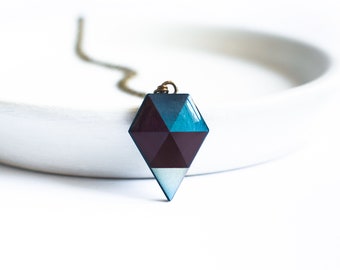 Hegaxon necklace geometric pendant contemporary jewelry