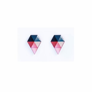 Geometric stud earrings contemporary jewelry unusual earrings