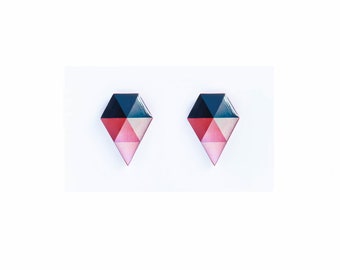 Geometric stud earrings contemporary jewelry unusual earrings