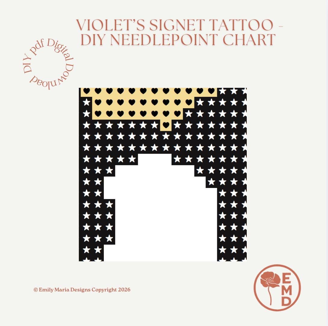 Fourth Wing Needlepoint Pattern – Violet's Signet Tattoo (PDF Download ...