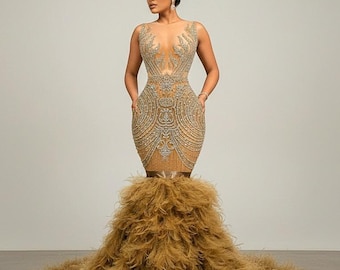 Gold Feather Cocktail Dress, Short Prom Dress, Gala Dress, Masquerade  Outfit, Photoshoot Dress, Elegant Couture Dress, Black Tie Dress - Etsy