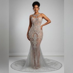 silver reception dress 18 Silver Wedding Dresses for Your Mirrorball Moment
