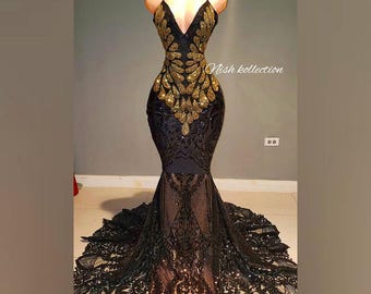 black mermaid bridesmaid dress Black Satin Mermaid Prom Dress with Spaghetti Straps, Draped Bodice & –  Viniodress