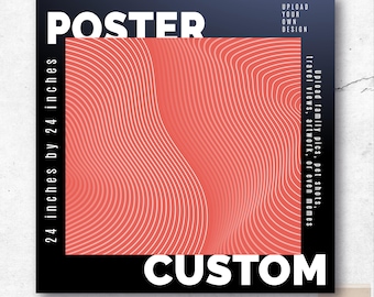 Stampa poster fotografica personalizzata, arte murale personalizzata 24x24