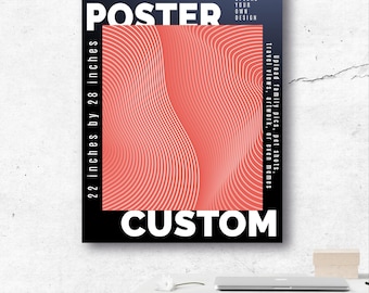 Stampa poster personalizzati 22 x 28 pollici. Qualsiasi disegno, immagine, diagramma, opera d'arte, ecc.