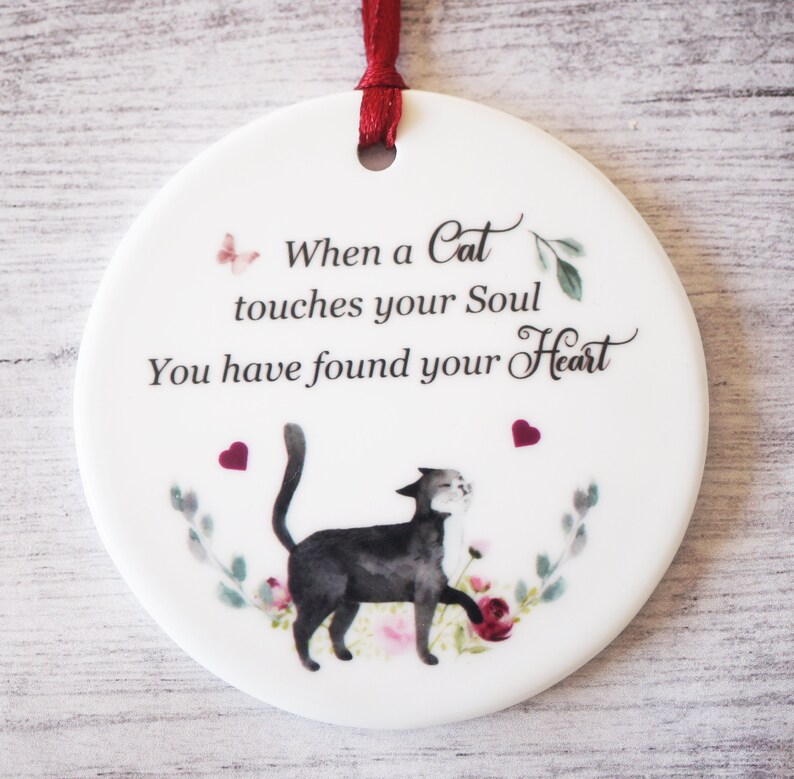 Cat Lover Ceramic Keepsake Cat Ceramic Hanging Ornament Gift Etsy UK