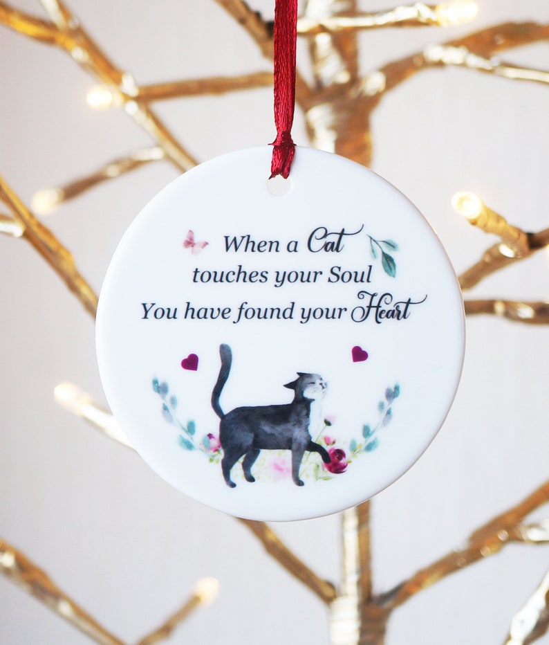 Cat Lover Ceramic Keepsake Cat Ceramic Hanging Ornament Gift Etsy UK