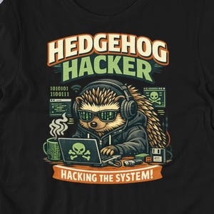 Chemise pirate hérisson cadeau programmeur drôle codage mignon animal t-shirt nerd geek cybersécurité développeur informatique humour t-shirt