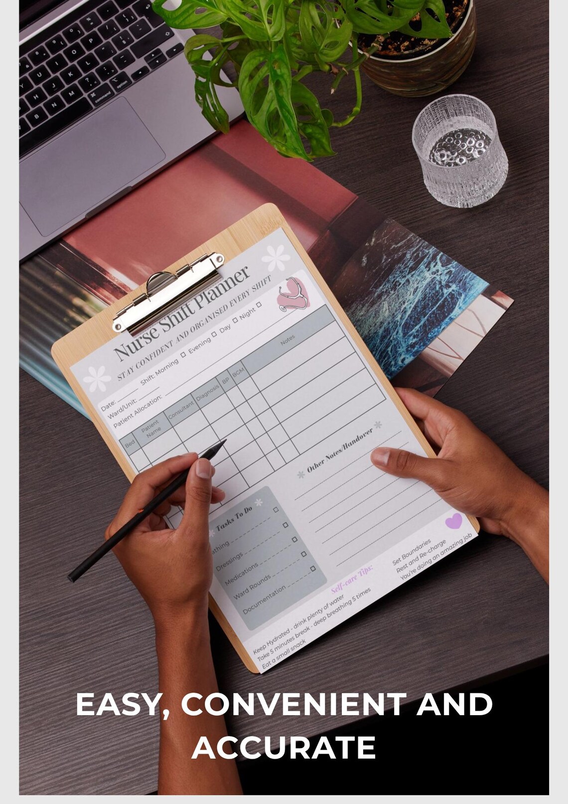 Nurse Shift Planner Printable | Patient Report Template (digital ...
