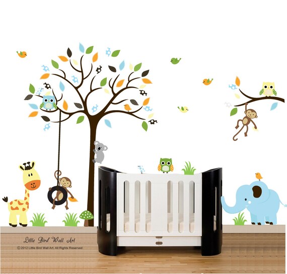 Wall decal tree baby wall decal with tree branch wall decal Etsy