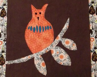Woodland Animal Quilt Block Pattern "Owl"
