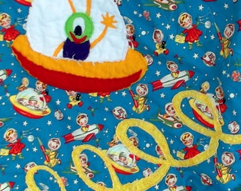 baby quilt pdf pattern  "Outer Space "