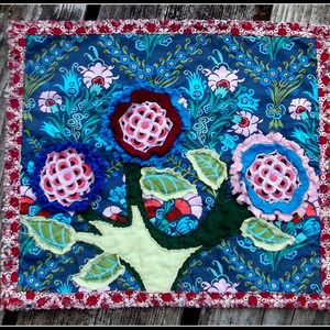 Motif de courtepointe de fleurs sauvages