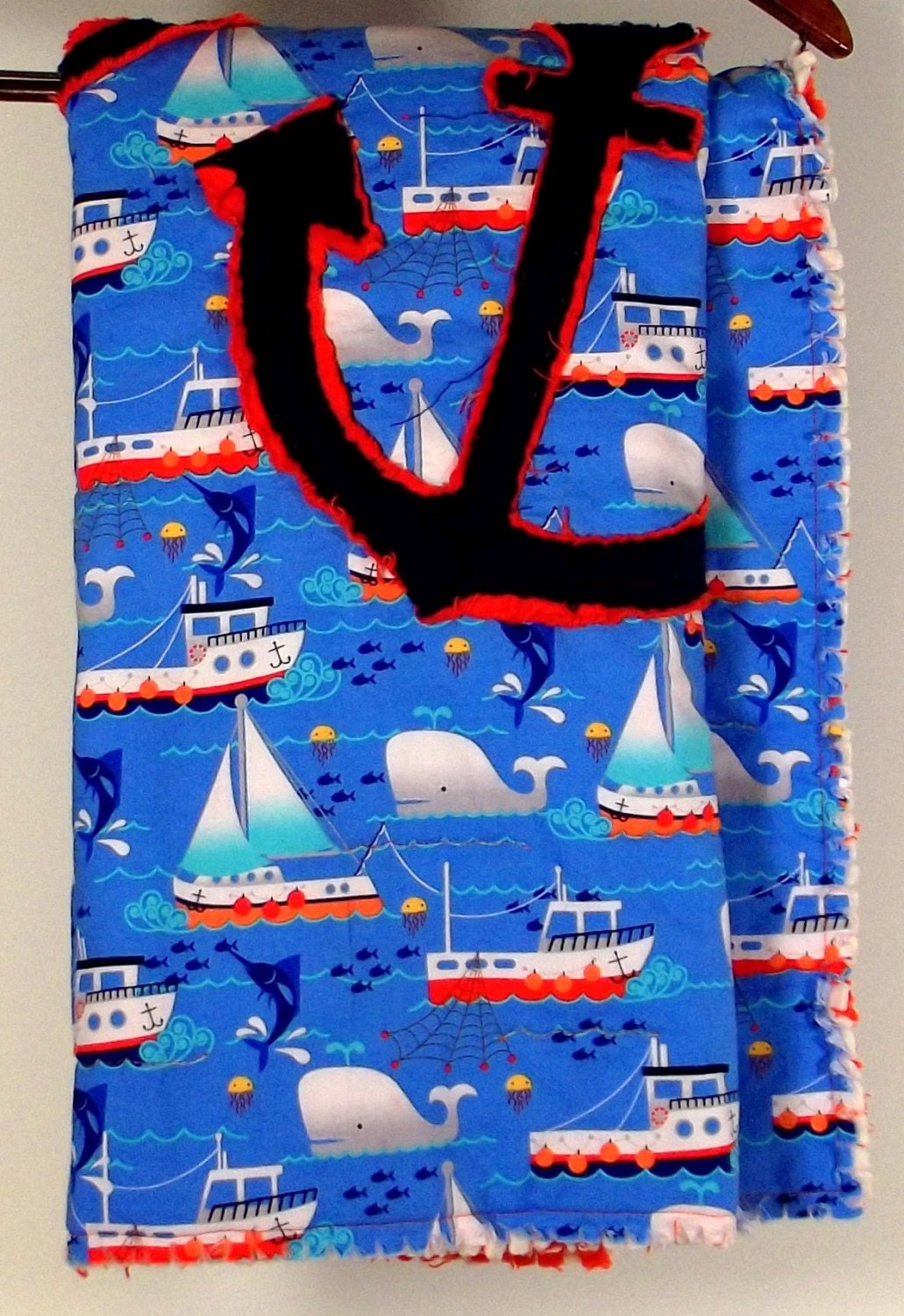 Anchors Away Baby Quilt Pdf Pattern Etsy