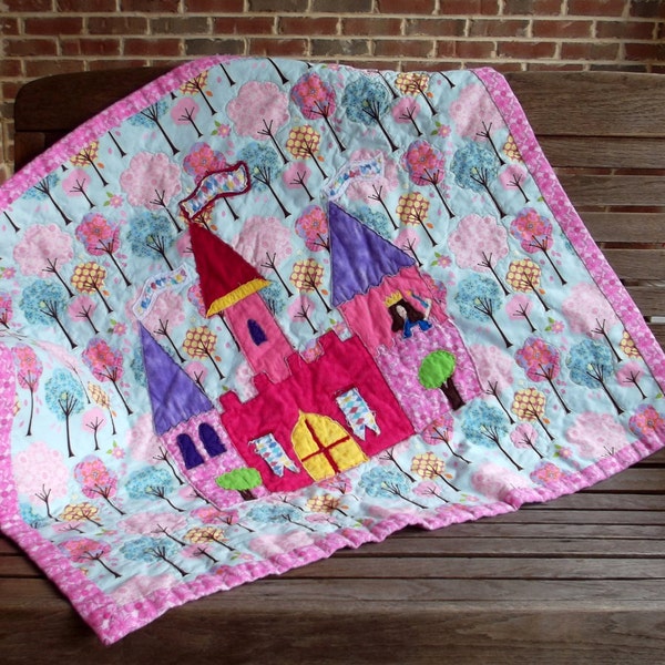 Princess Evelyn's Castle Quilt Pattern, Fast and Fun Beginner Quilt Pattern