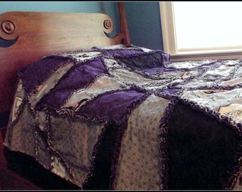 Ghastlie Halloween Crazy Quilt Pattern, Twin Bed Size