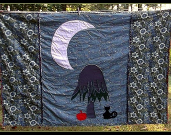 Moonlight on the Weeping Willow Tree Quilt Pattern