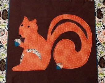 Woodland Animal Quilt Block Pattern "Squirrel"