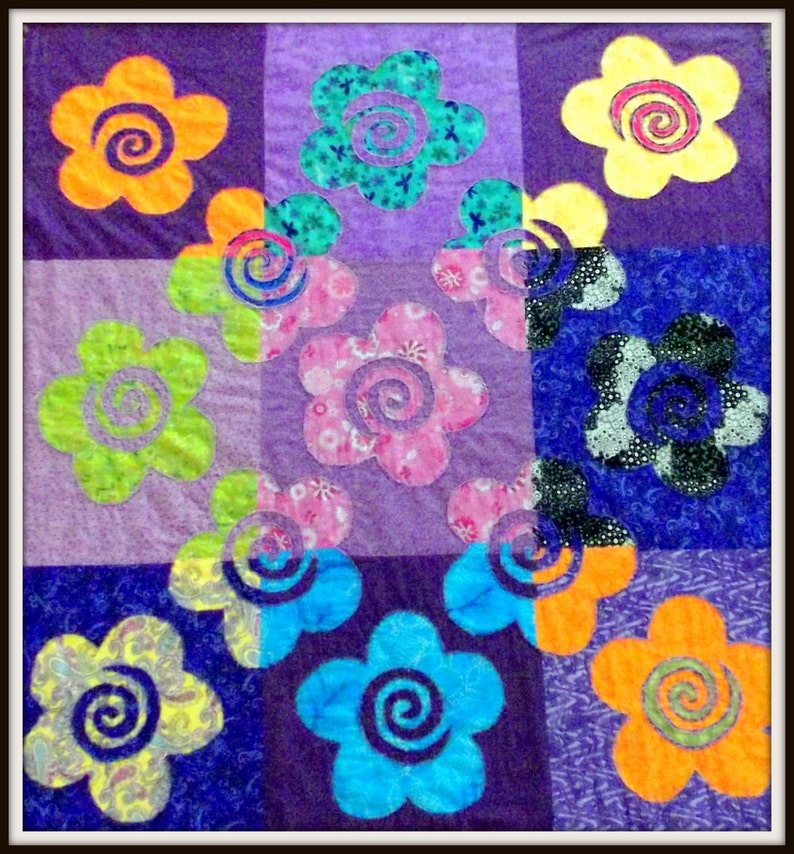 Inside Outside Flower Garden Quilt Pattern image 2