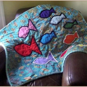Fish in School Baby Quilt PDF Pattern