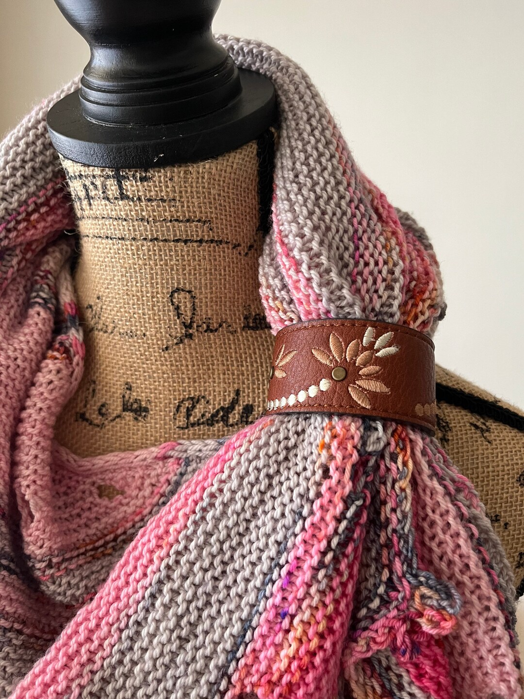 faux leather shawl