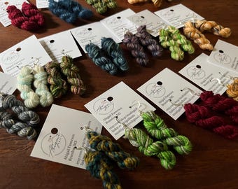Mini Yarn Skein Earrings: Wool Hank, Knitting Lover Gift