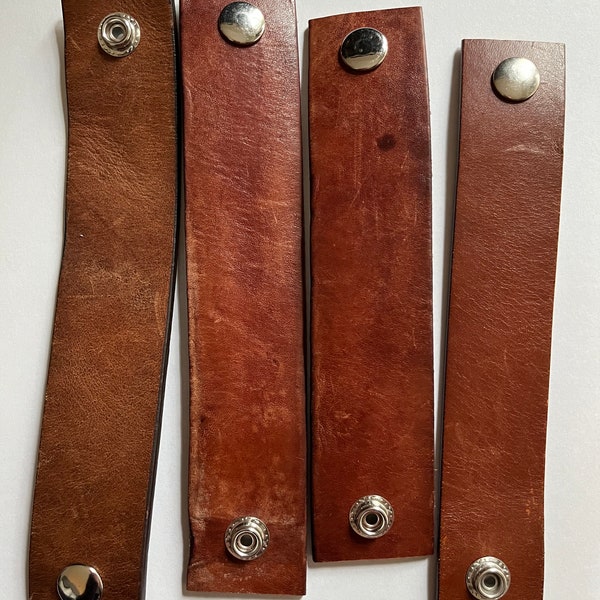 Repurposed Leather Shawl Cuff, Scarf Cuff, Brown, Distressed