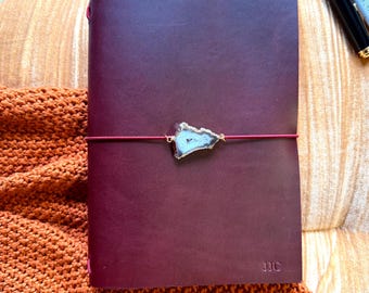 A5 Size Bi-Fold Journal Cover – Vegetable Tanned Italian Buttero Leather