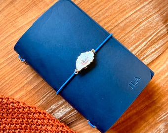 A6 Size Trifold Leather Journal Cover — Buttero Italian Vegetable Tanned Leather —Refillable Traveler's Notebook Gift