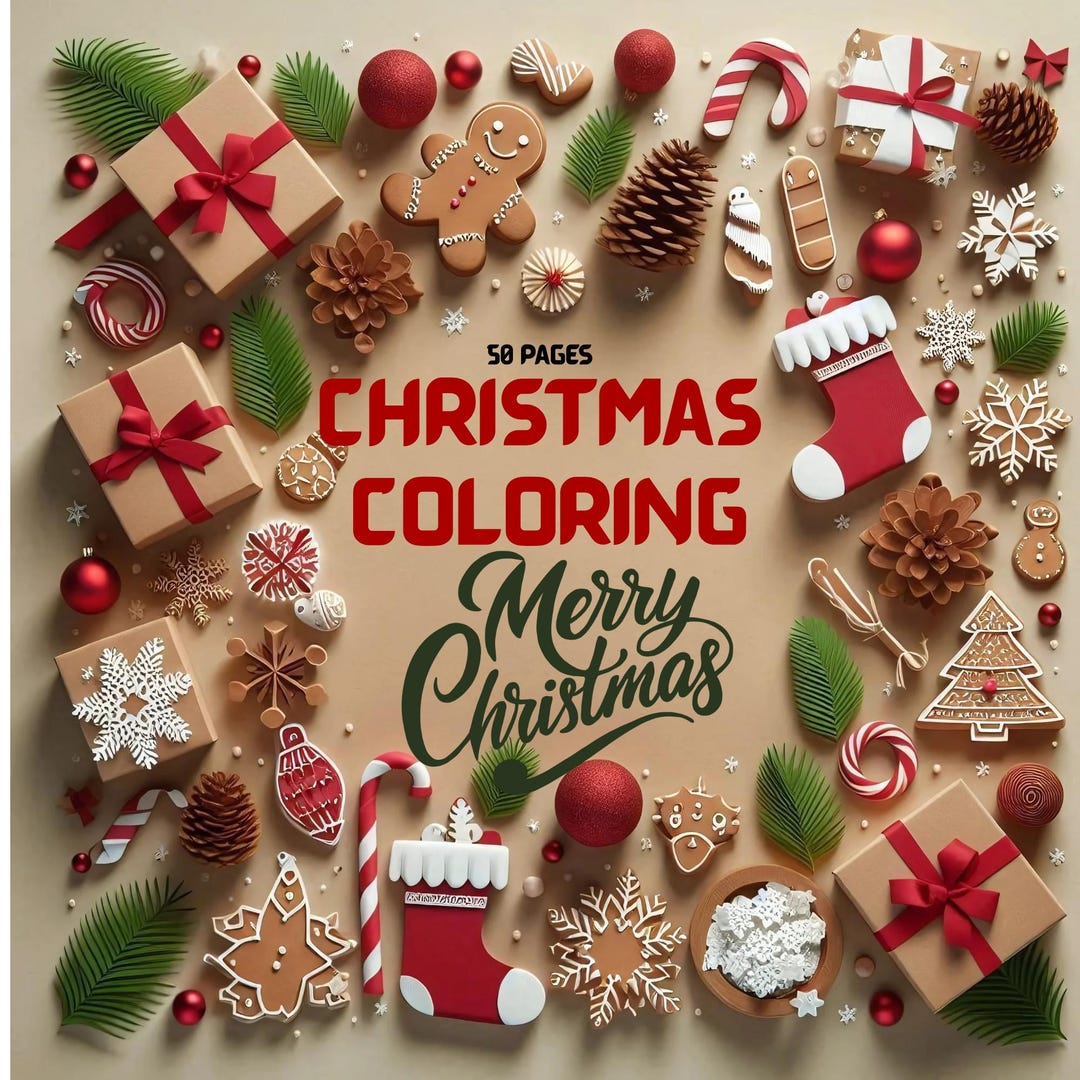 Christmas Coloring Pages | 50 Pages for Kids & Adults Holiday Activity ...