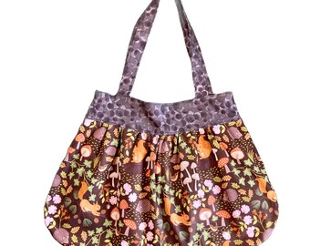 Evergreen Woodland Reversible Shoulder Project Bag