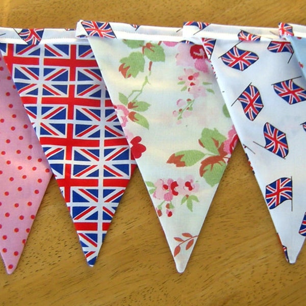 Union Jack Fabric Bunting - ideal for the Queen's Diamond Jubilee Celebrations