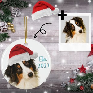 Personalized Pet Photo Christmas Ornament: Ceramic Keepsake
